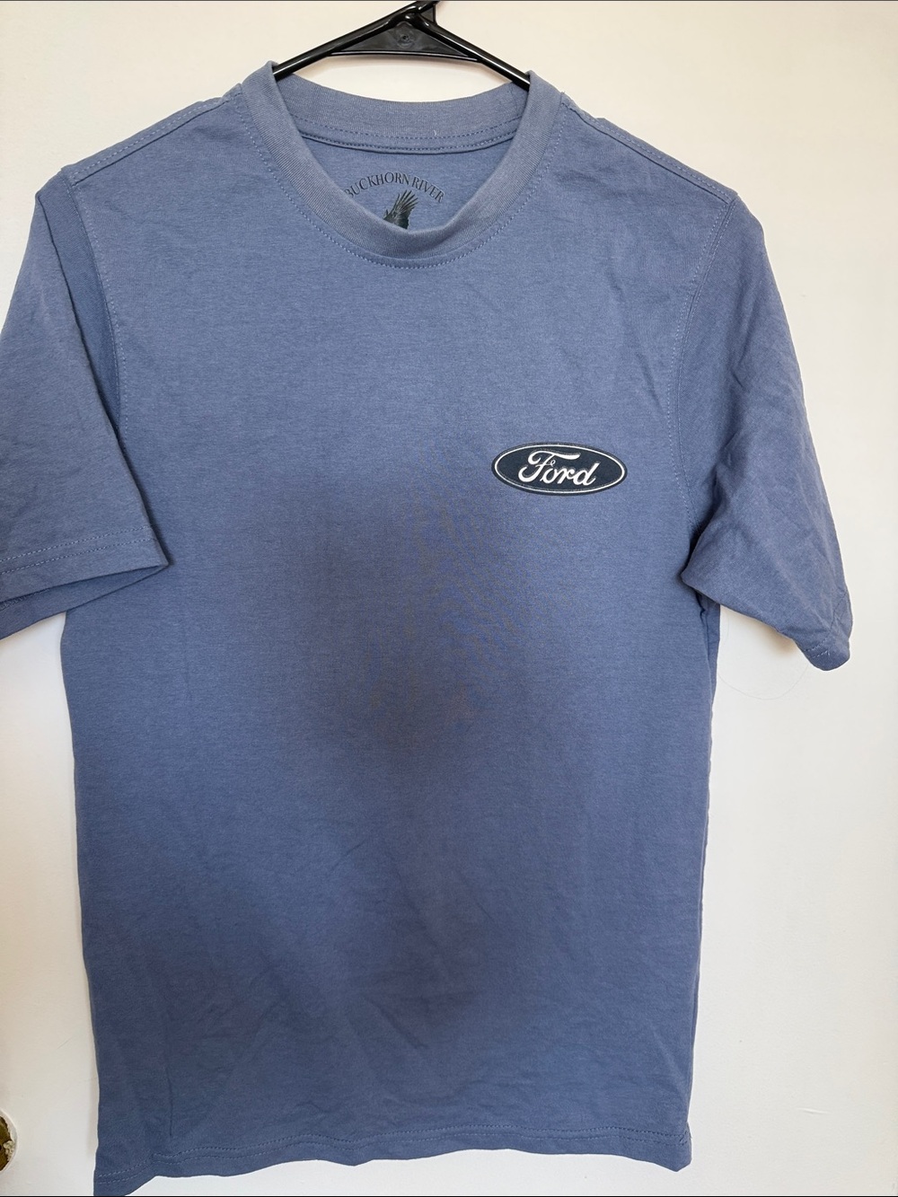 Ford Men's Short-Sleeve Tee in Slate Blue with Chest Logo